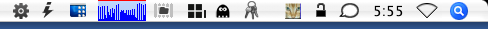 My menu bar icons